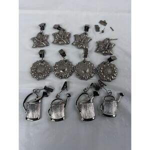 Clip-On Picnic Tablecloth Weights Floral Sunflower Whimsical Garden Set of 12